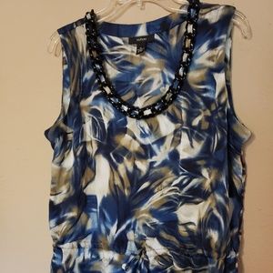 ALFANI Sleeveless silk shirt